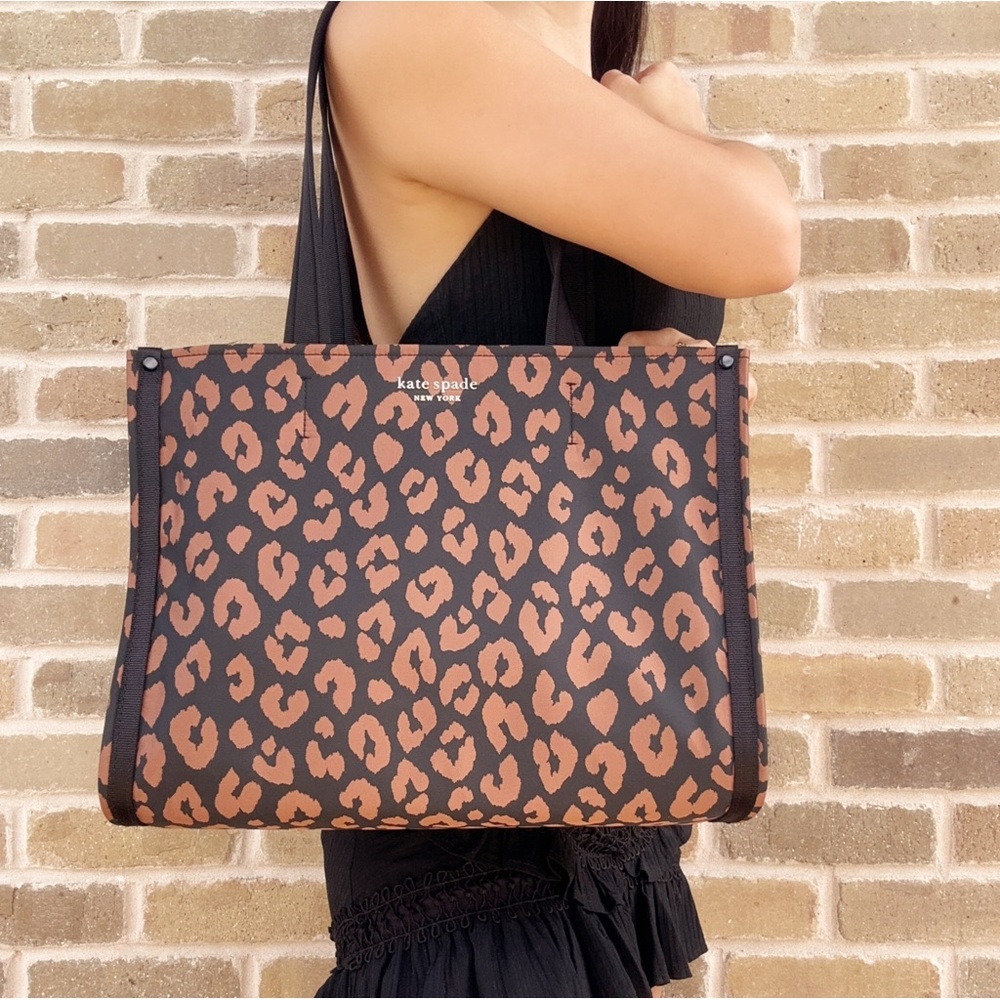 Kate Spade the little better sam leopard medium tote